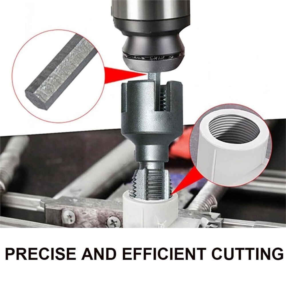 PVC Pipe Threader Kit With Internal & External Threading Tool - USA Standard