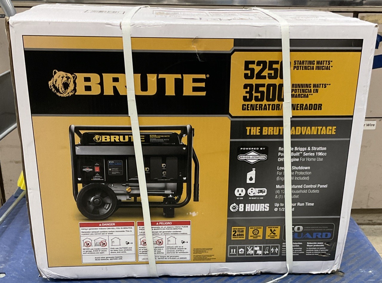 Brute Generator 030751 - 3500 Running /5250 Starting Watt - Gasoline - New!