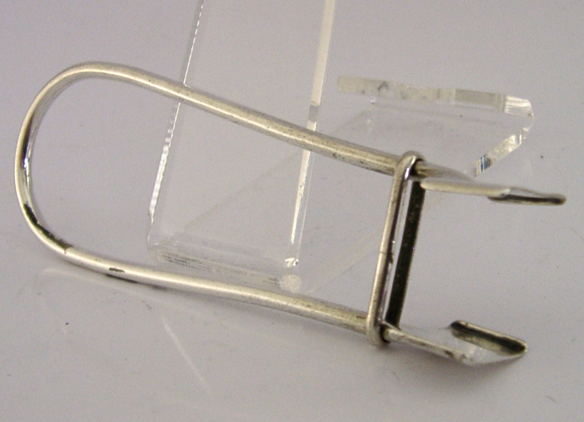 UNUSUAL STERLING SILVER SEALING WAX HOLDING TONGS 1900 ANTIQUE DESK ITEM