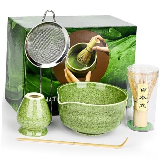 Matcha Whisk Set-Japanese Matcha Tea Kit includes Matcha Bowl with