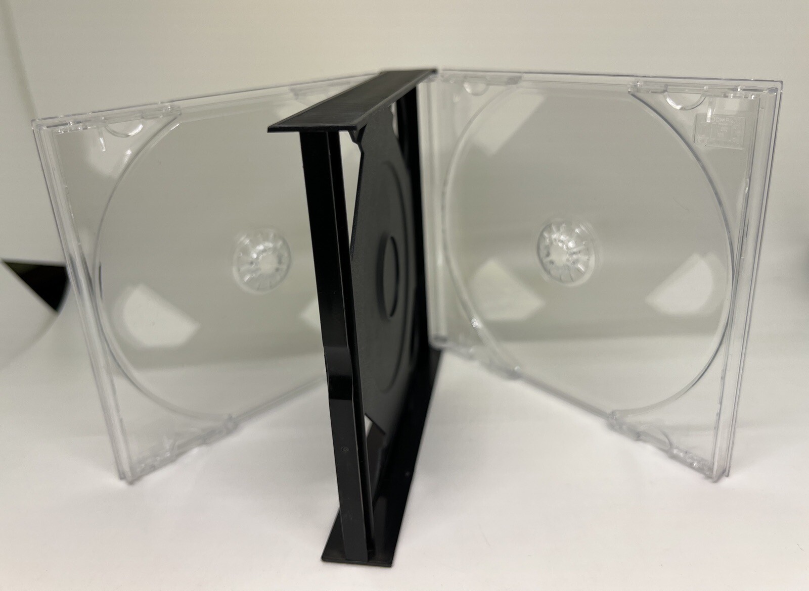 10 NEW CHUBBY 24MM DOUBLE (2) CD CASE WITH CLEAR TRAY, ASSEMBLED, 1057Q+KC02PK