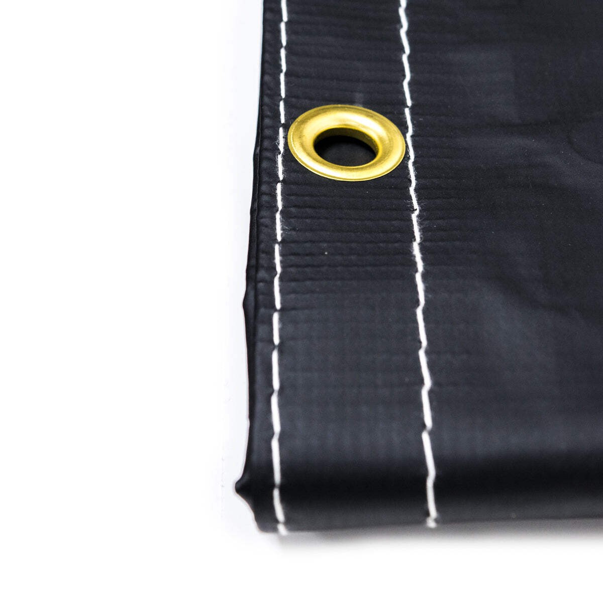 10X14 Heavy Duty Multi-Purpose PVC Solid Vinyl Black Tarp Tarpaulin w/ Grommets