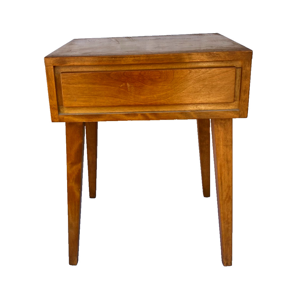 Vintage 1956 Mid Century Modern Conant Ball Furniture - One Drawer Night Stand