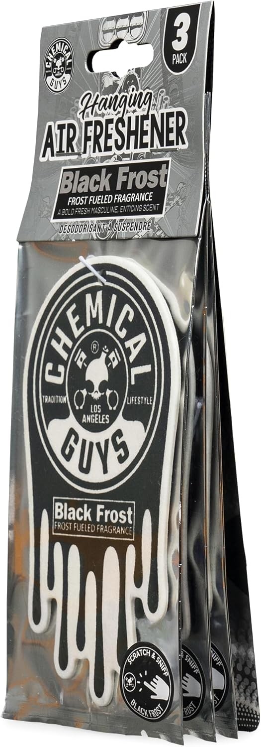 Chemical Guys - Hanging Air Fresheners - Black Frost Scent (12 Pack)
