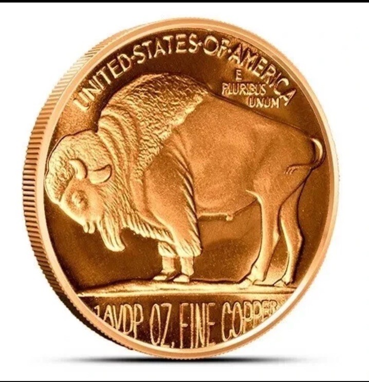 (100) BUFFALO - 1 OZ COPPER ROUND - BULLION - LOT - IN STOCK