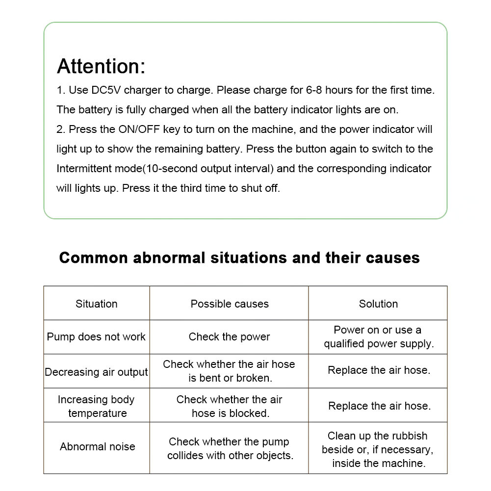 Rechargeable Portable Rechargeable Air pump aquarium fish tank Oxygen Pump New