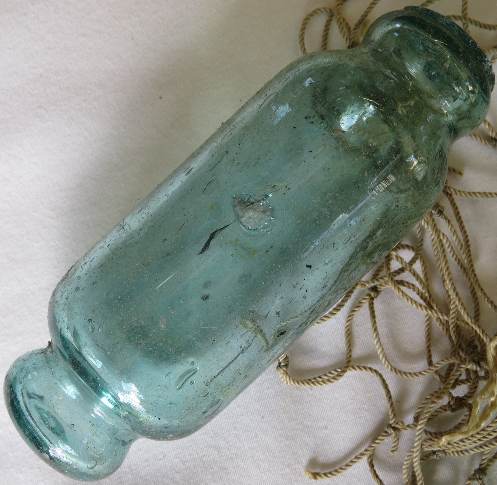 JAPANESE GLASS Fishing FLOATS Mixed Shades & Sizes (5) w/Inclusions Antiques!