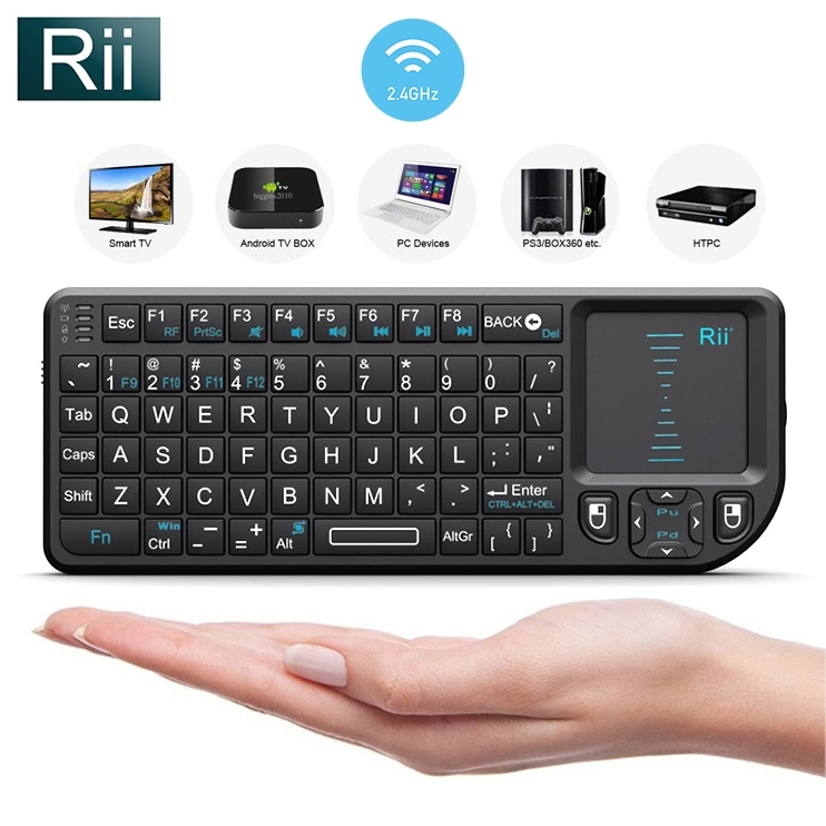 NEW Rii X1 Mini Keyboard Touchpad PC Smart TV Android TV (Bluetooth/ 2.4 Ghz)