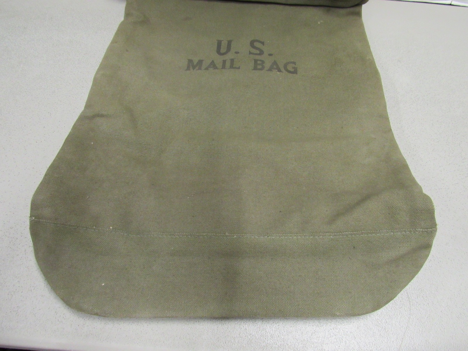 Korean War Era US Mail Bag w/ Locking Strap Canvas 1950 Dated Post WW2