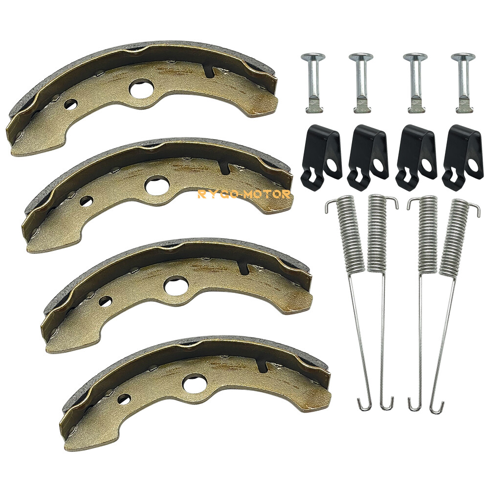 Front Brake Shoes & Springs Pins for Yamaha Kodiak 400 YFM400FW 4x4 1993-1998