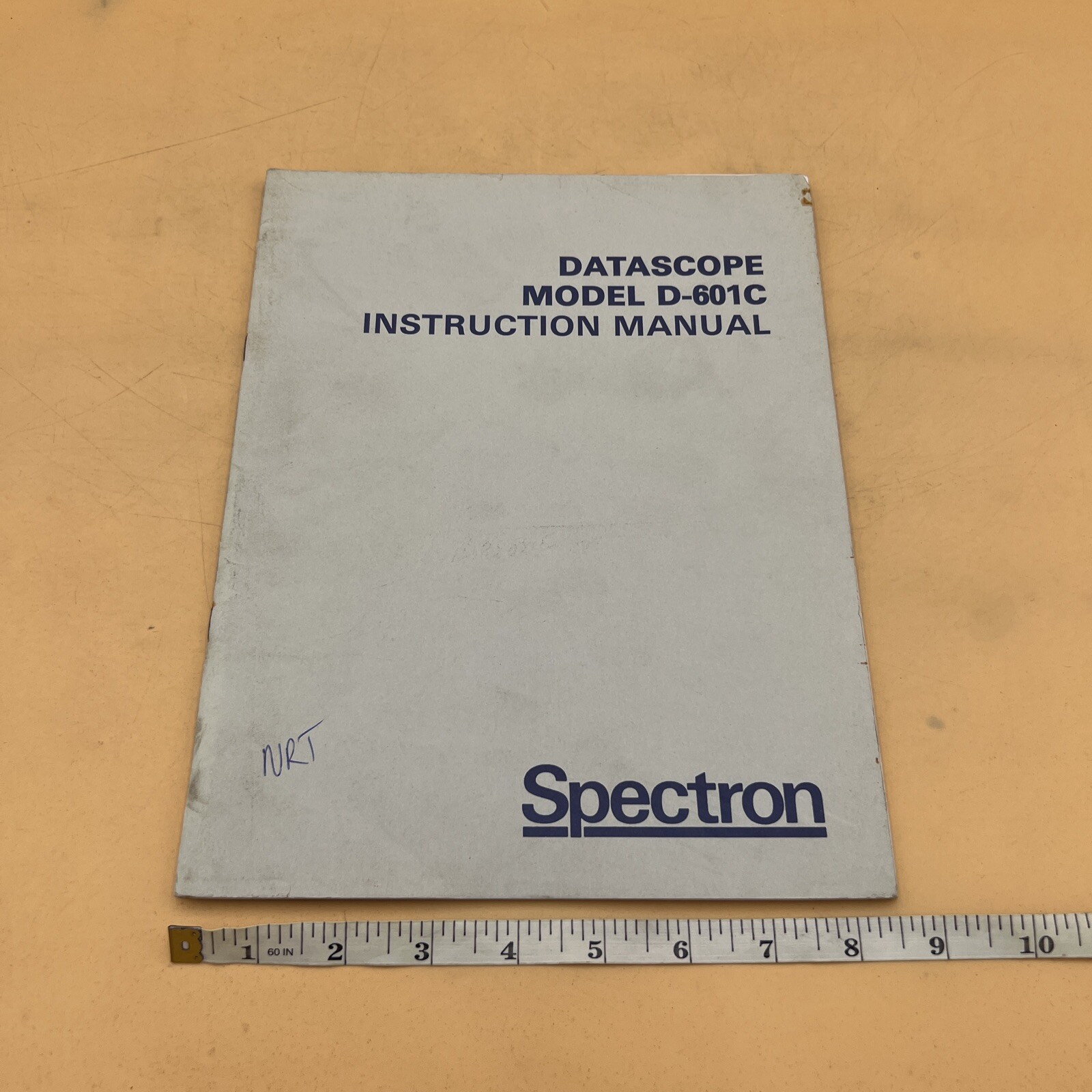 Spectron Datascope Model D-601C Maintenance Instruction Manual Guide, Original