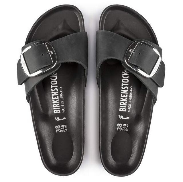 Birkenstock Madrid Big Buckle Women’s Oiled Leather Sandals Made in Germany NEW