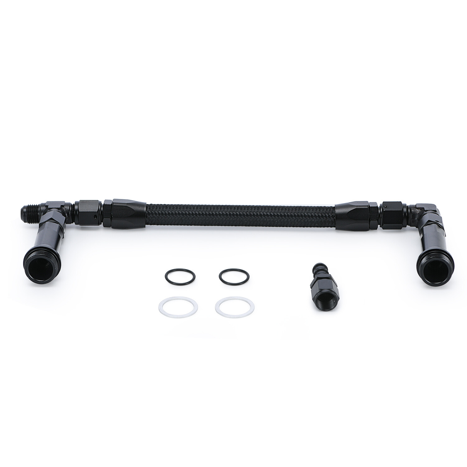 For Holley Carburetor Fuel Line 4150 Based Quickfuel AED Dual Feed Braided Black