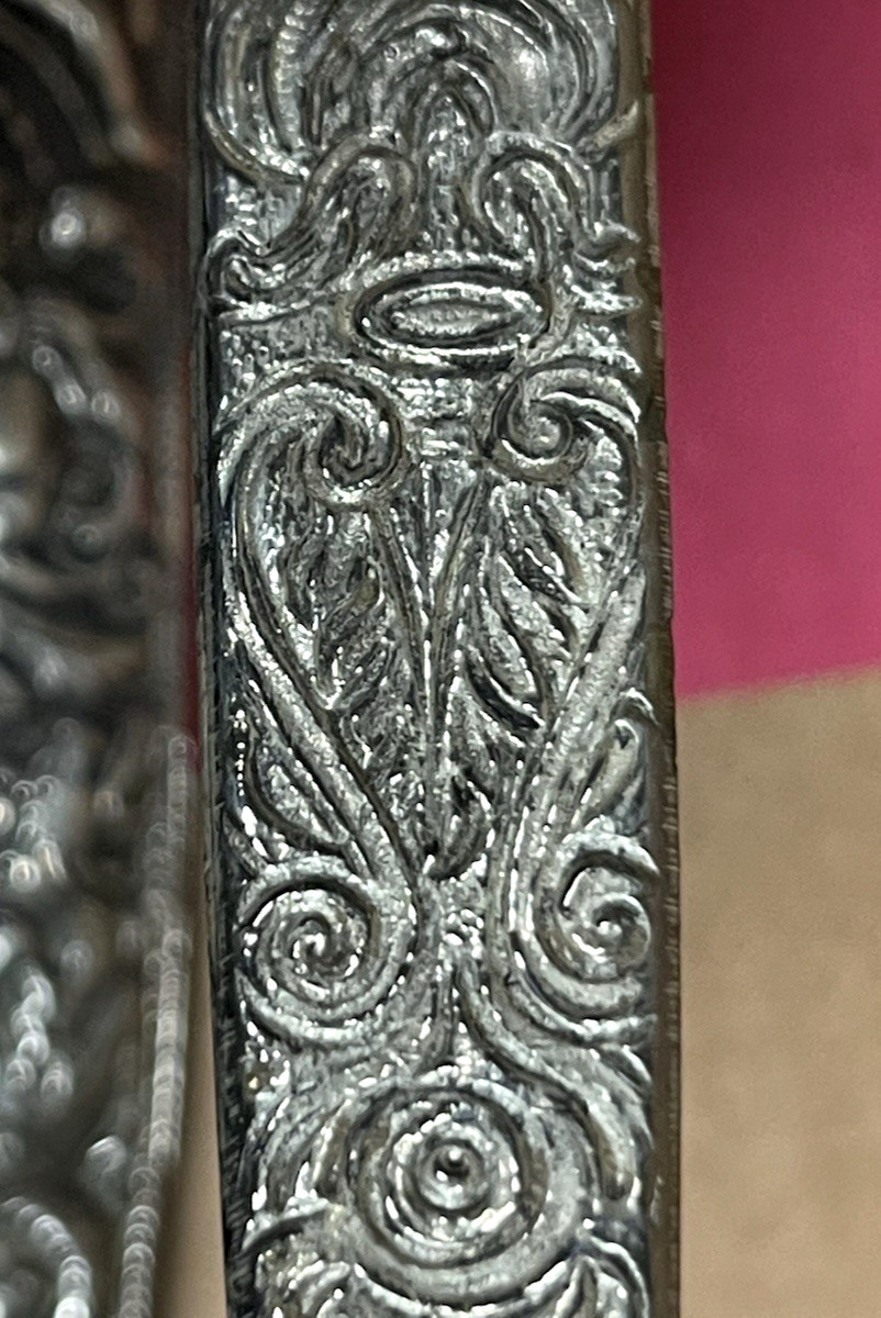 SILVER DAGGER REPLICA 19TH CENTURY GROTESQUE ARABESQUE HANS HOLBEIN ITALY