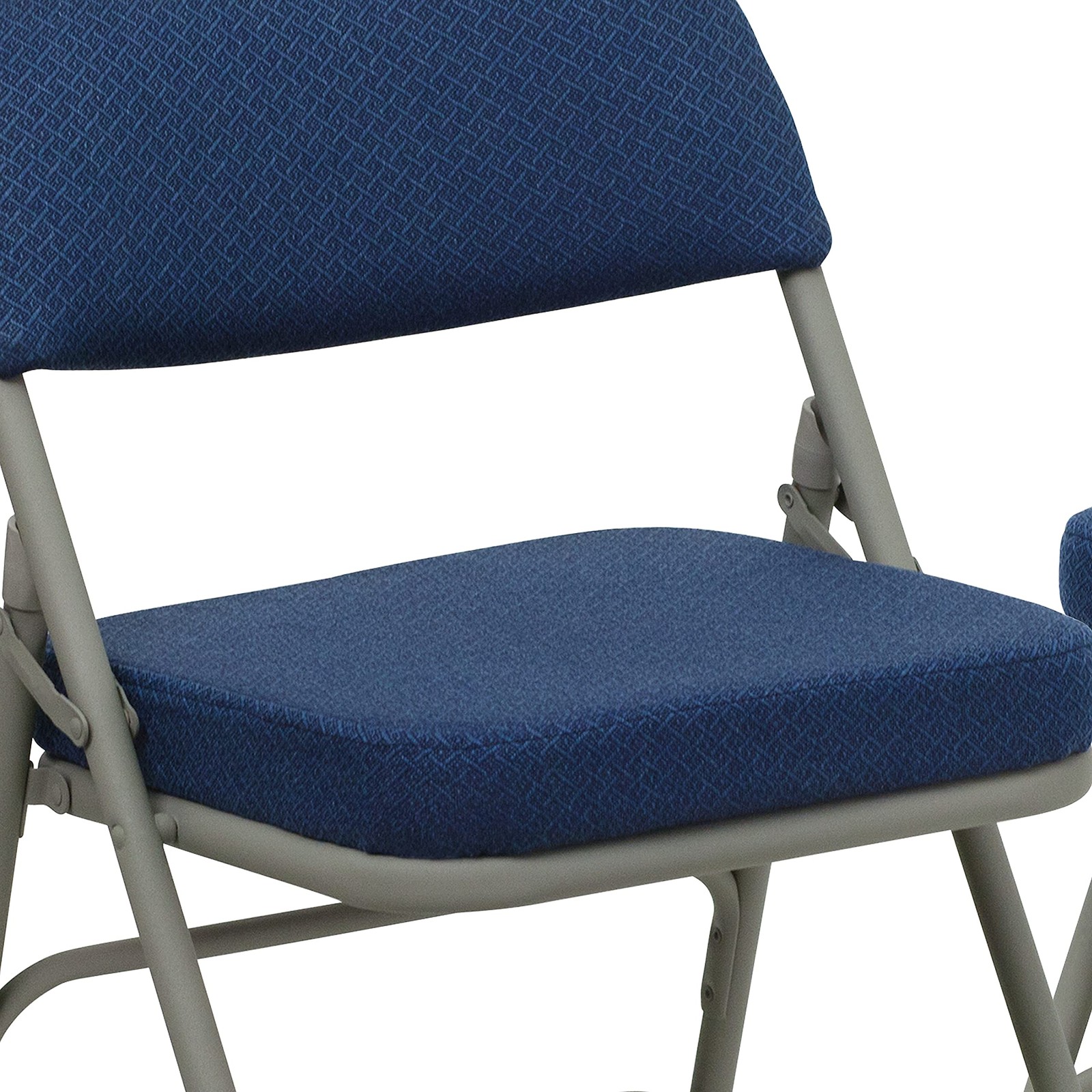 Flash Furniture Hercules Metal Folding Chairs w/ Cushioned Fabric Seat - Set of