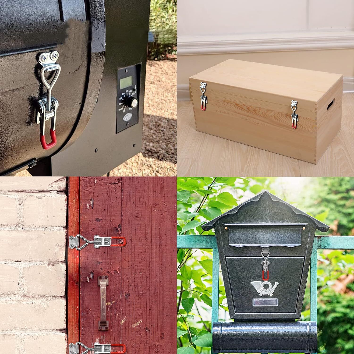 6 X Heavy Duty Steel Toggle Latch Catches Adjustable Lock Clamp For Boxes Case