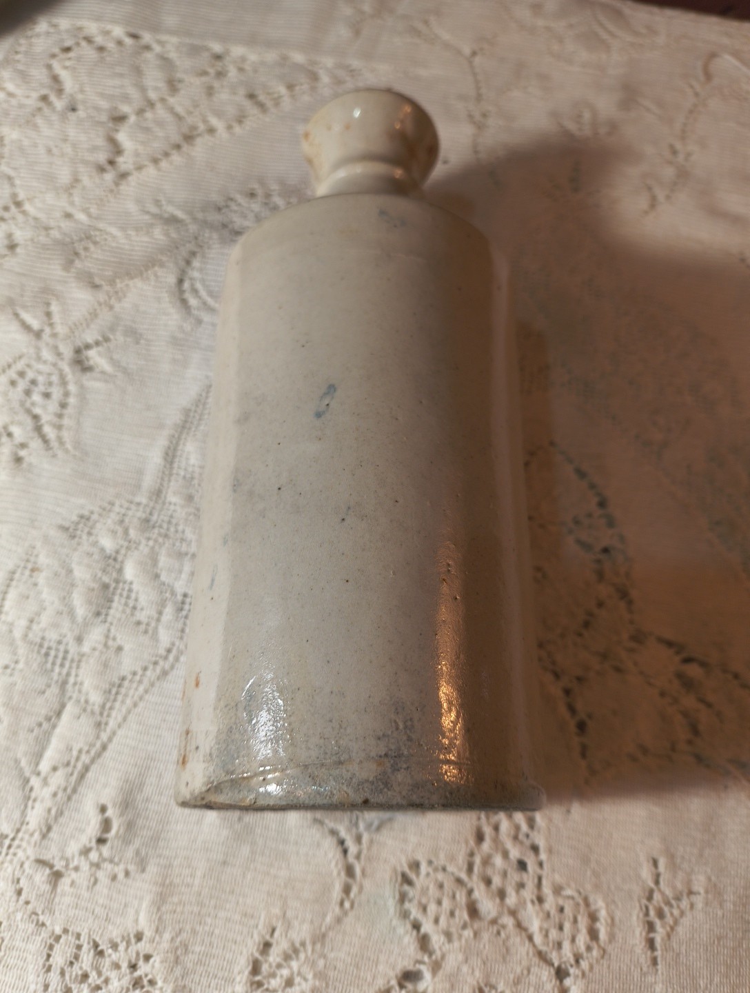 Antique Keller's Ink Stoneware Master Ink Bottle With Pour Spout