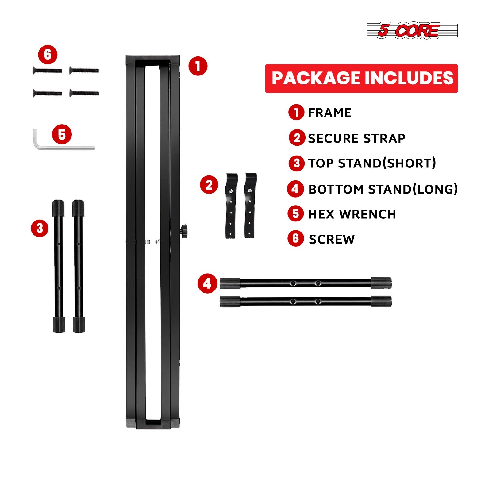 5 Core Keyboard Stand Dual X Shape Adjustable Foldable Key Board Pianos Stands