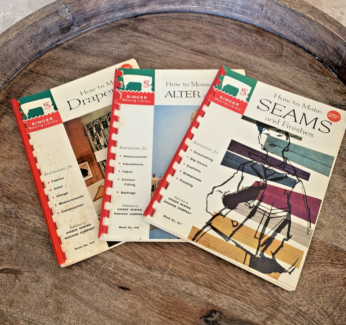 Lot Vintage 1940-60s Sewing Booklets from Simplicity Singer Making Dresses Seams