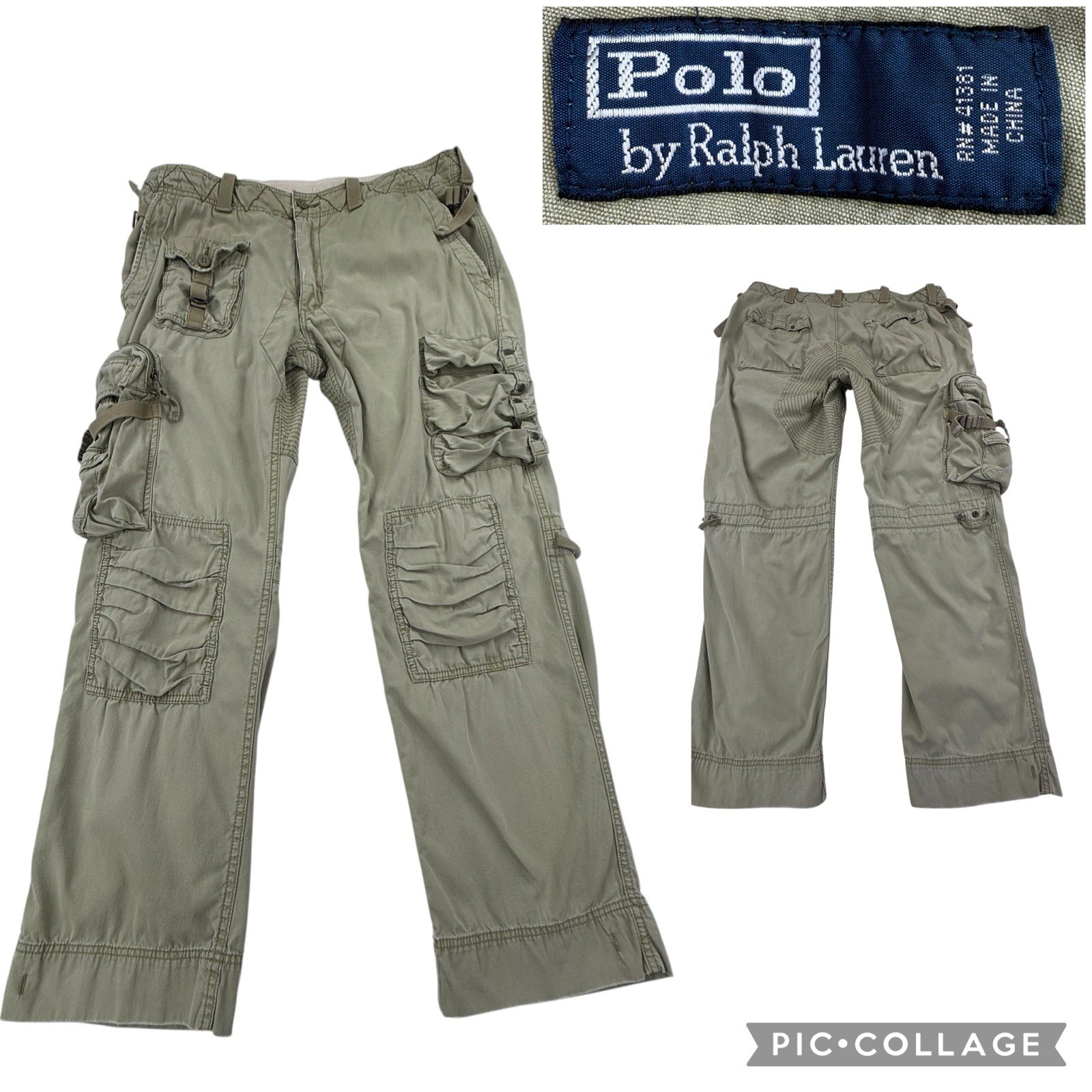 Vintage Polo Ralph Lauren Paratrooper Military Utility Cargo Aviator Pants 36x30