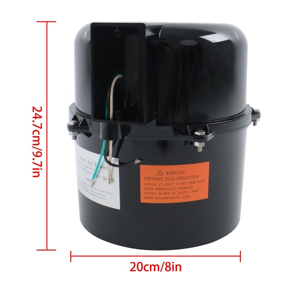 6315141 Air Supply Silencer Blower Motor 1.5 HP 120V 7.3 Amps For Hot Tubs & Spa