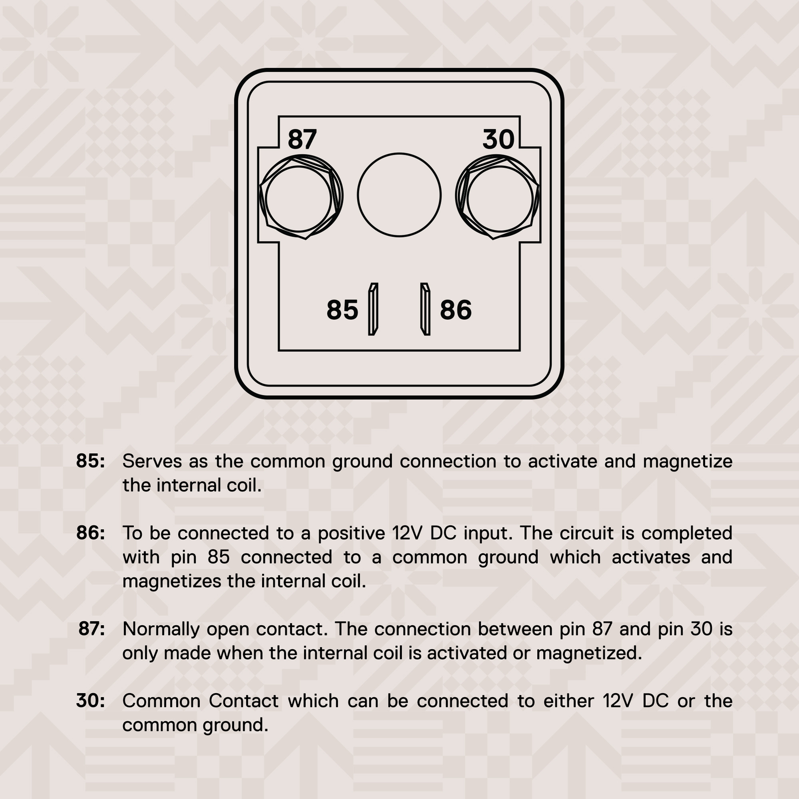 OLS 12V 120 Amp Split Charge Relay Switch - 4 Terminal Trucks Marine Boat Relays