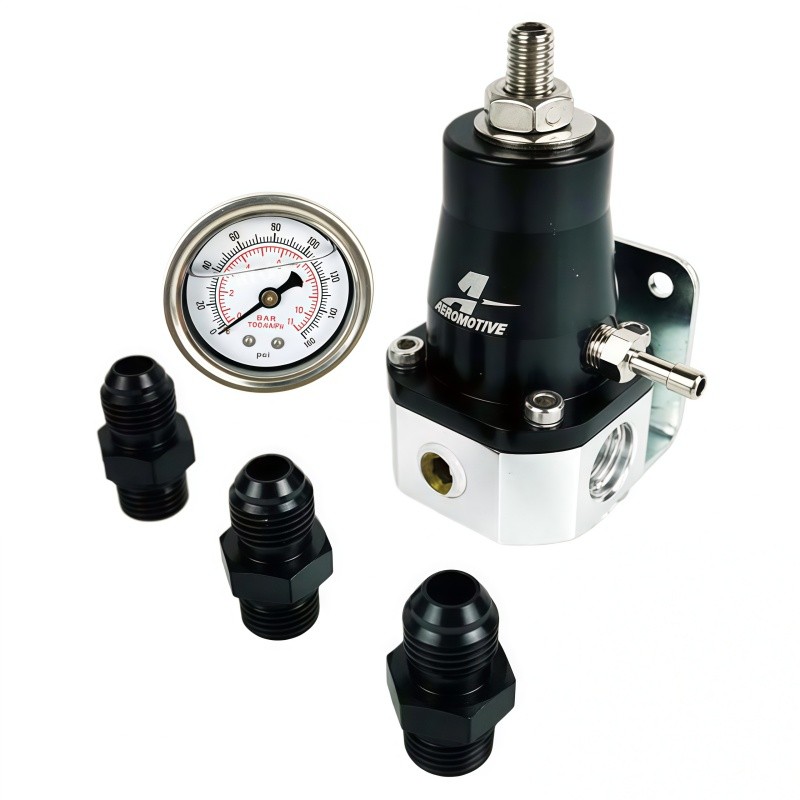 New Aeromotive Compact EFI Bypass Fuel Pressure Regulator Combo Kit 13129