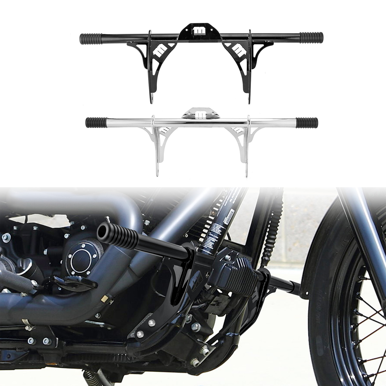 1 1/4" Highway Engine Guard Crash Bar For Harley Dyna Low Rider Fat Bob 06-17