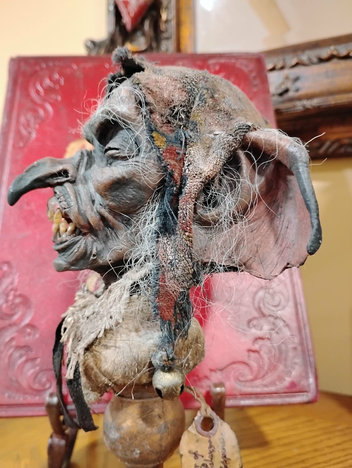Goblin Mummified Severed Head Handmade Sculpture by Spanish Artist Moise Espina