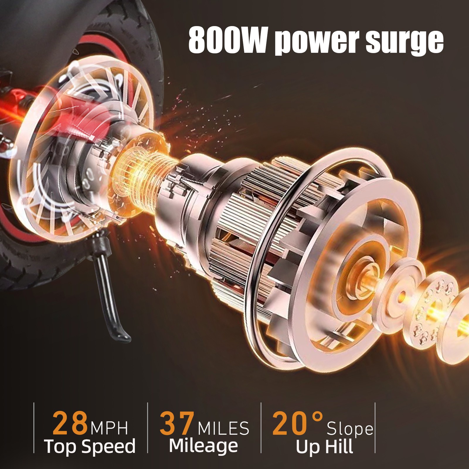 Freeboy Electric Scooter 48v 800W For Adult 10"Off Road Fat Tires Fast Speed US