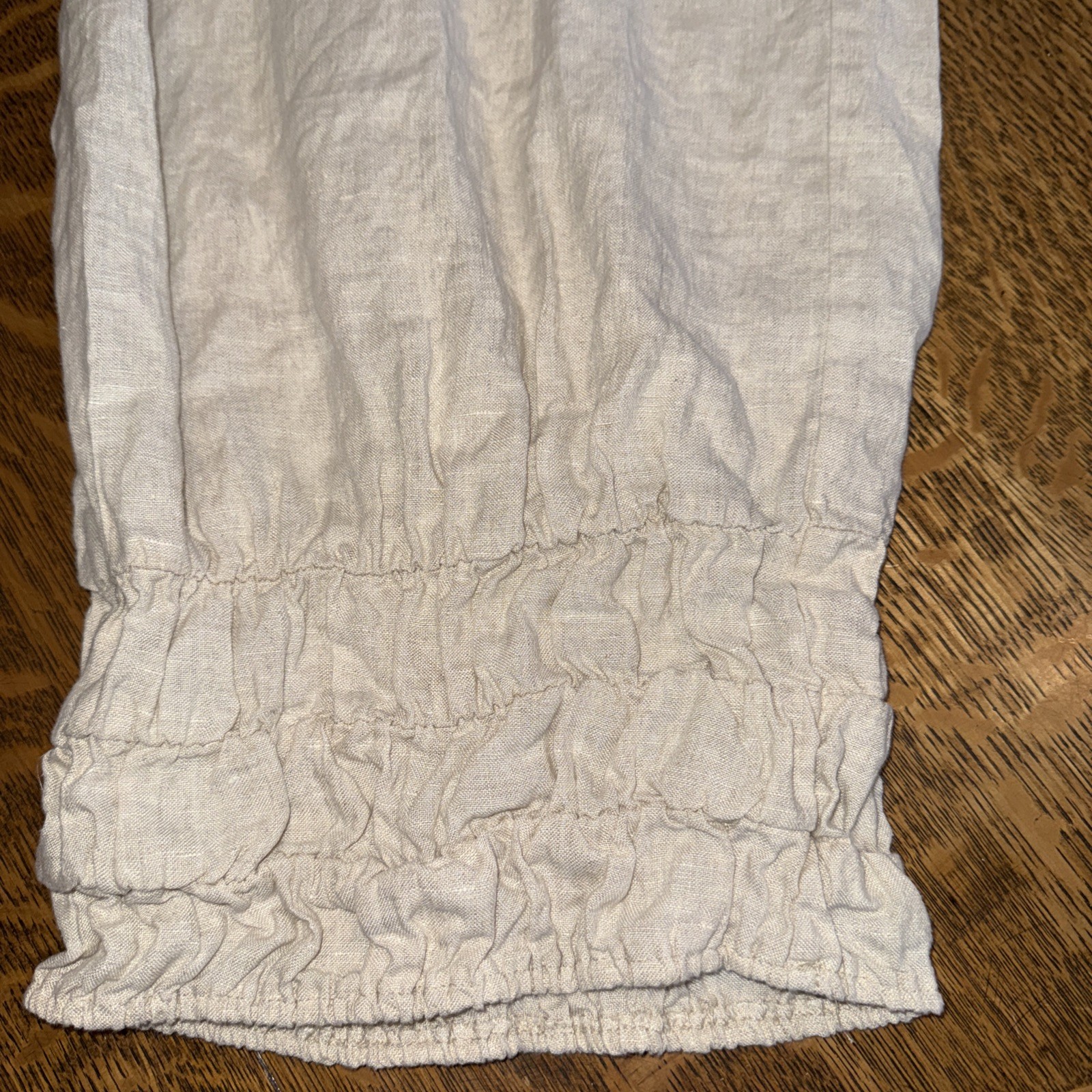 Bodil 100% Linen Boho Size Large Women’s Wide Leg Loose Fit gypsy Bloomer Pants