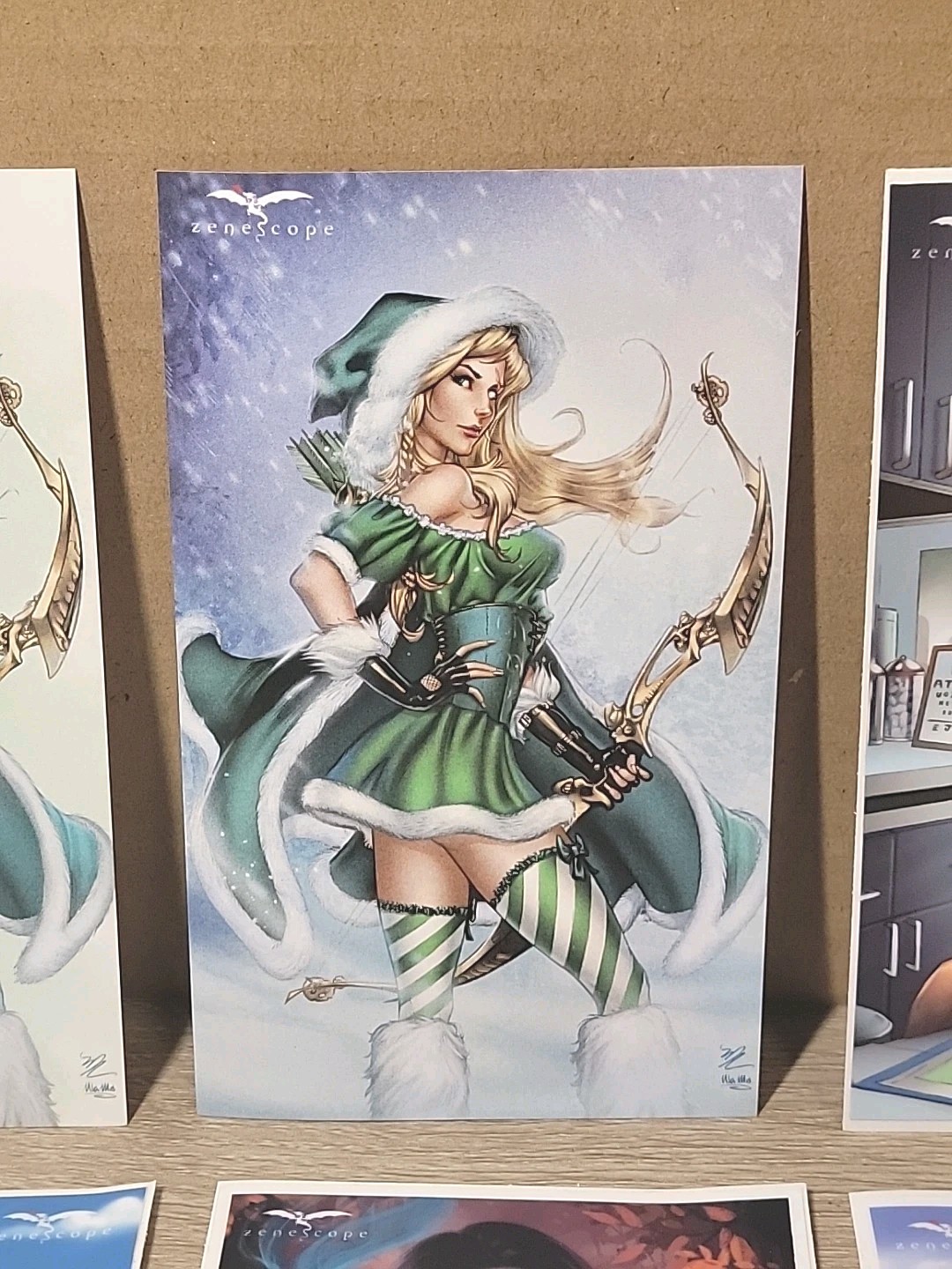 Zenescope (11) Sticker Card Lot. Very Rare! Robin Hood, Nurse, Cowgirl, Football