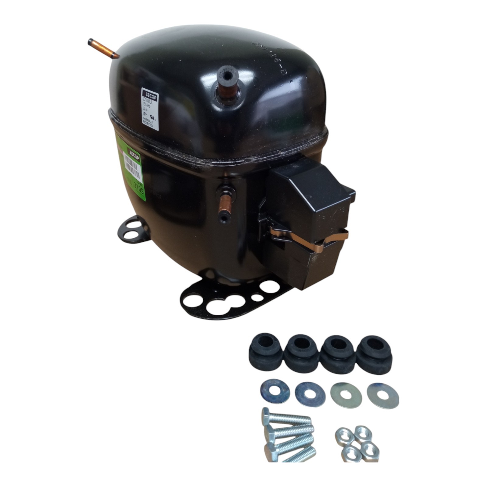 Secop SC18MLX R404a Hermetic Refrigeration Compressor 10880 BTU HBP 115V 1HP