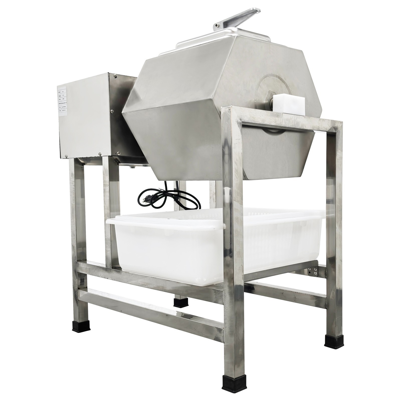 110V Fully Automatic Meat Tumbler Marinator Microcomputer Control Max 44 lbs