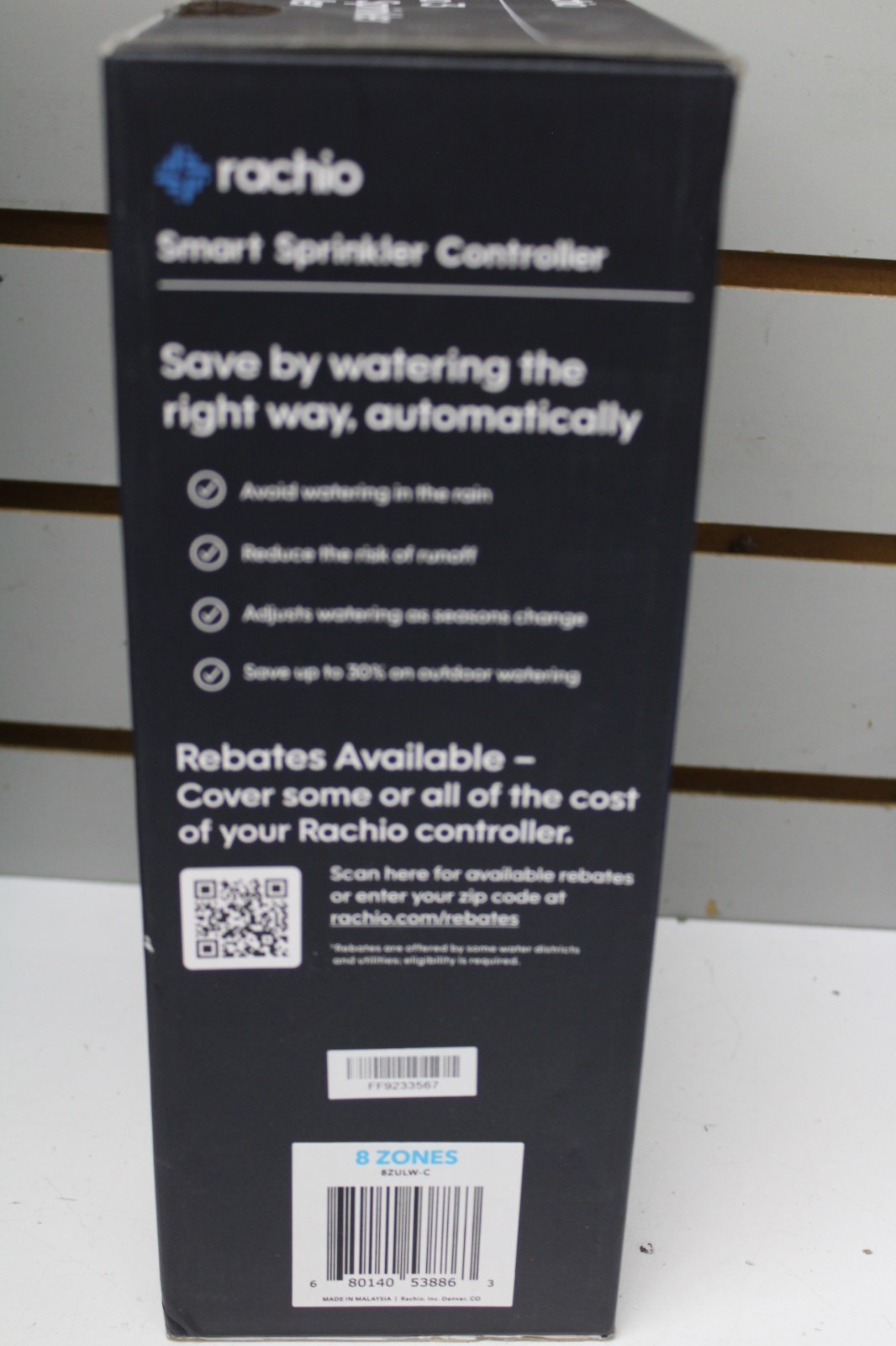 Rachio 3 8ZULW-C Smart Sprinkler Controller 8-Zone Wi‑Fi NEW - FREE SHIPPING