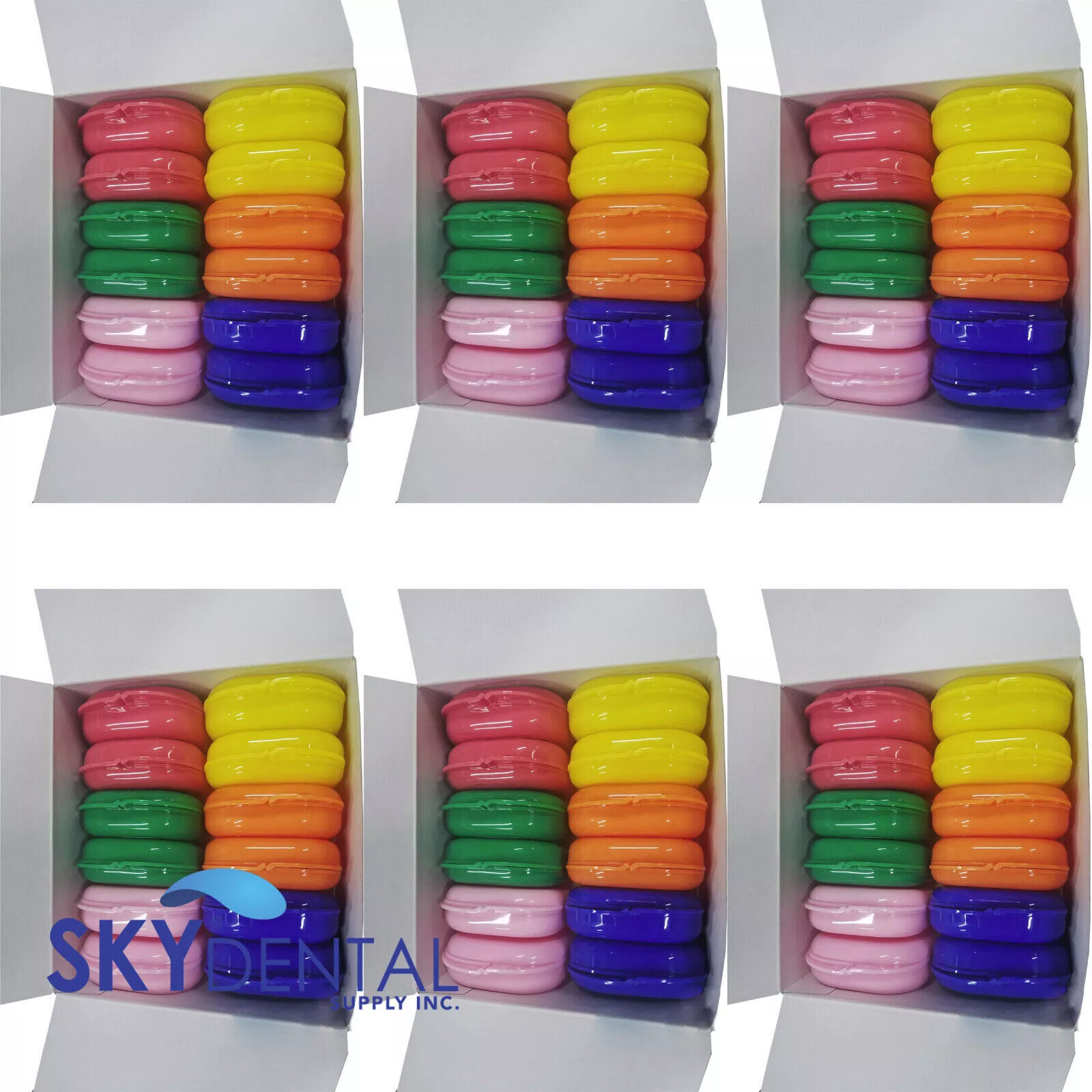 up to 72 Dental Retainer Denture Storage Case Box Mouthguard Container Assorted