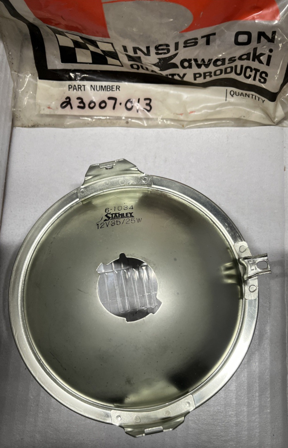 Vintage NOS Kawasaki Head lamp lens unit 23007-013 W1 A1 H1