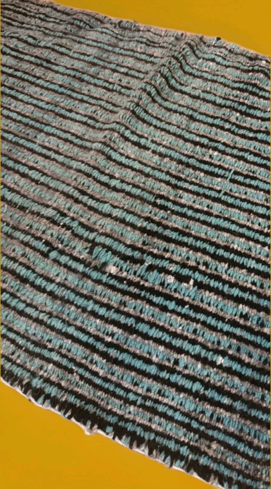 Navajo Rug Antique Native American Indian Twill Weaving Textile 1910 62 x 30