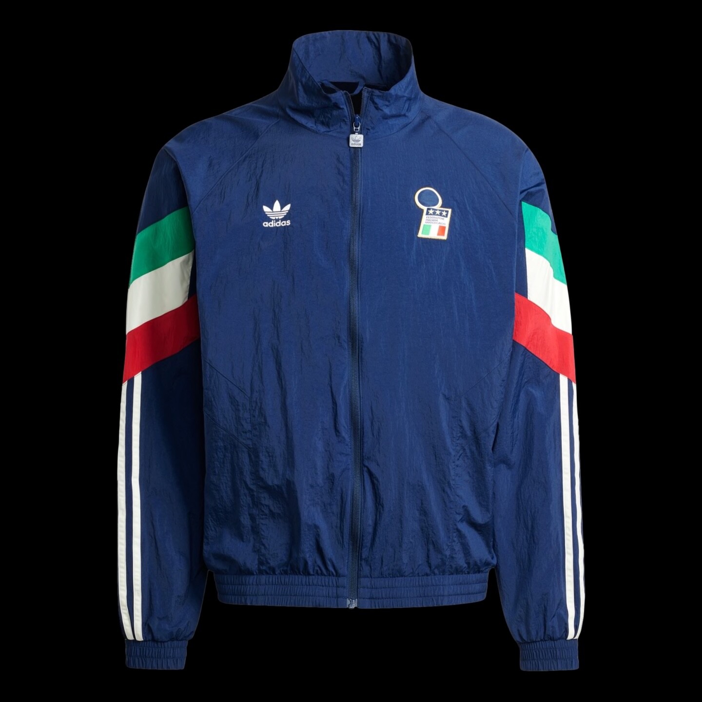 adidas Italy Originals Track Top Woven Track Jacket Retro Blue Classic Men Size