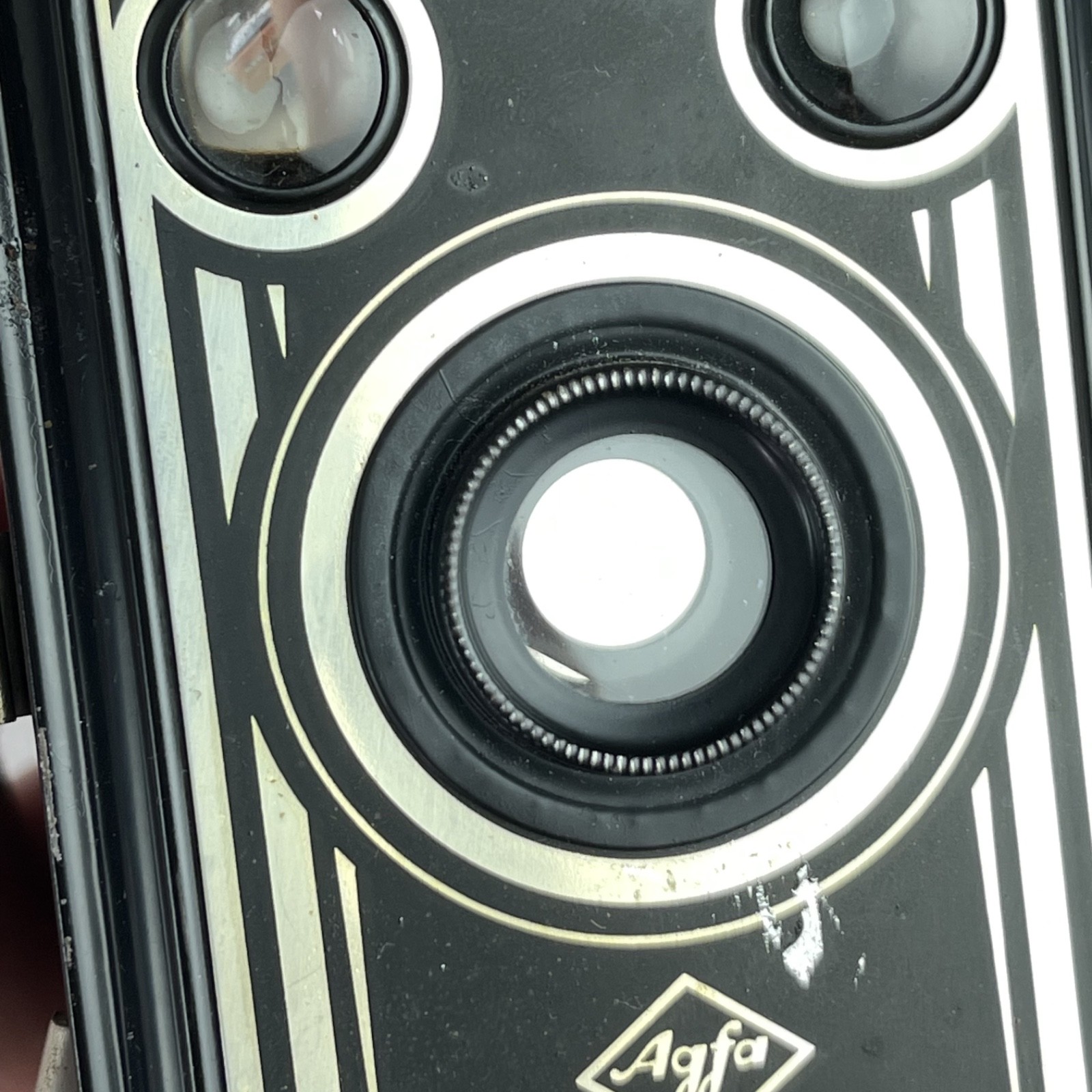 Agfa Box Camera, Germany 1950s, Art Deco, 120 Rollfilm 6x9 Untested