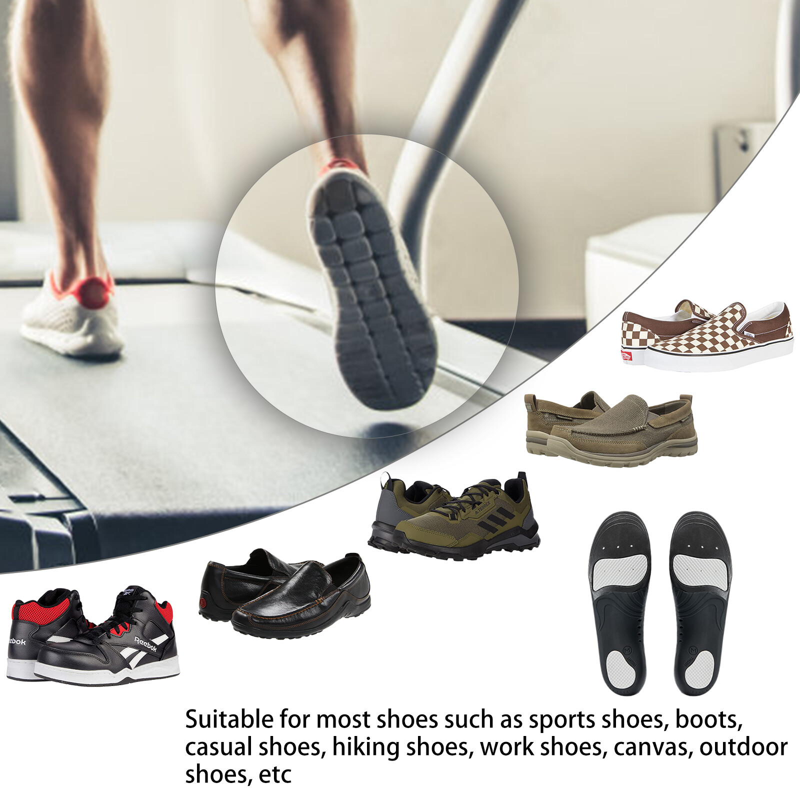 Insoles Plantar Fasciitis Arch Support Orthotic Insole for Men&women