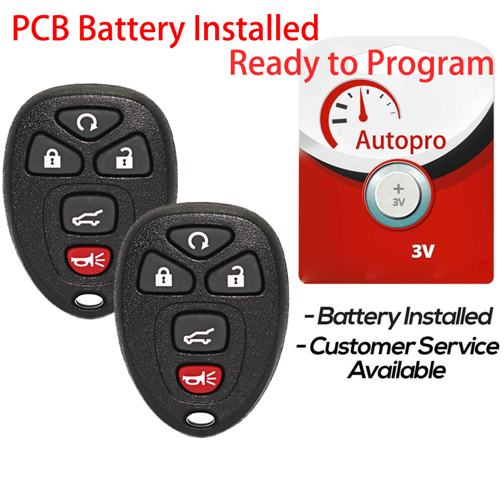 2x Keyless Entry Remote Control Key Fob for OUC60270 2007-2014 TAHOE CHEVY GMC