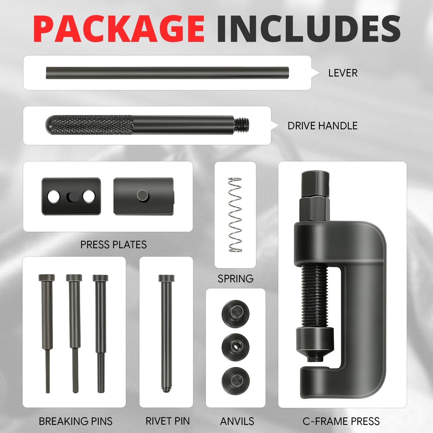 13Pcs Chain Cutter Rivet Tool Set for ATV Bike Motor Cam Drive