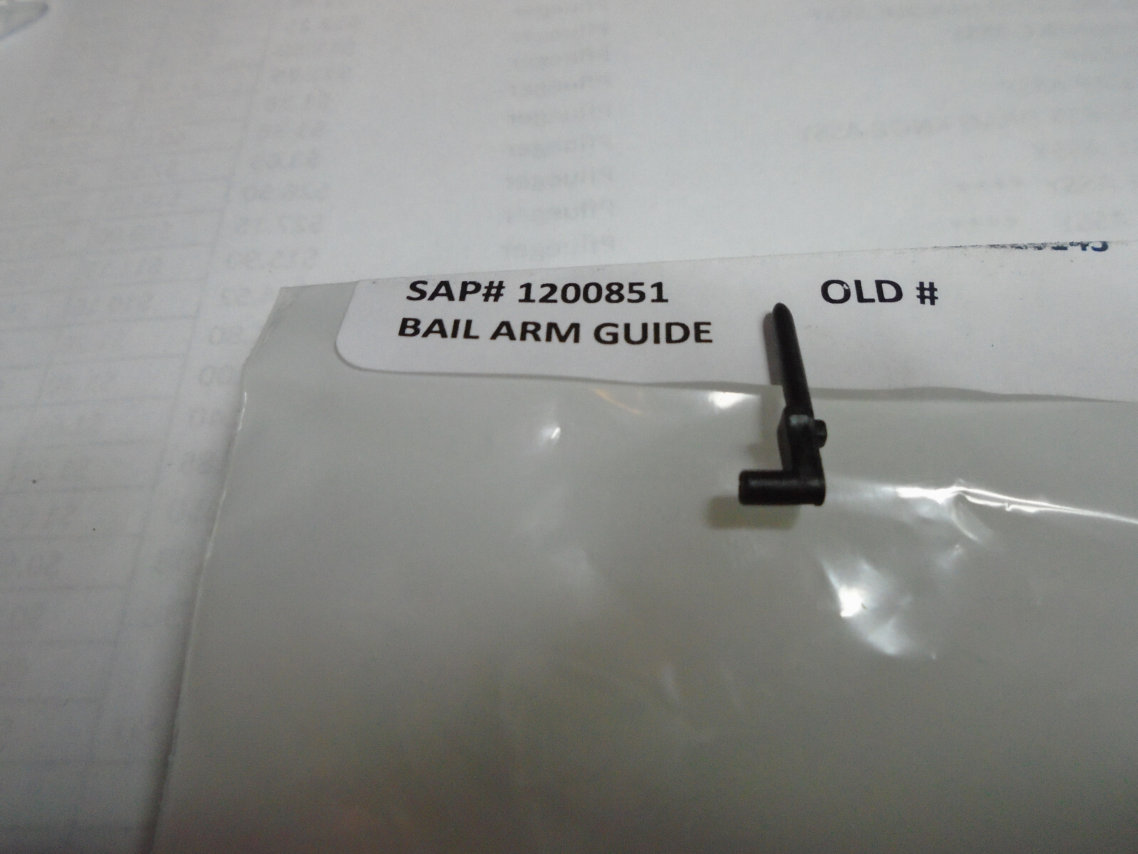 PFLUEGER reel (new) parts, bail arm GUIDE,  1200851  (SEE DISCPT. WHAT IT FITS)