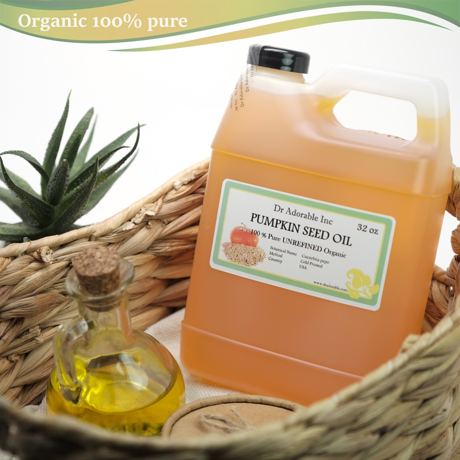 PURE UNREFINED PUMPKIN SEED OIL ORGANIC COLD PRESSED 2 OZ-UP TO 1 GALLON