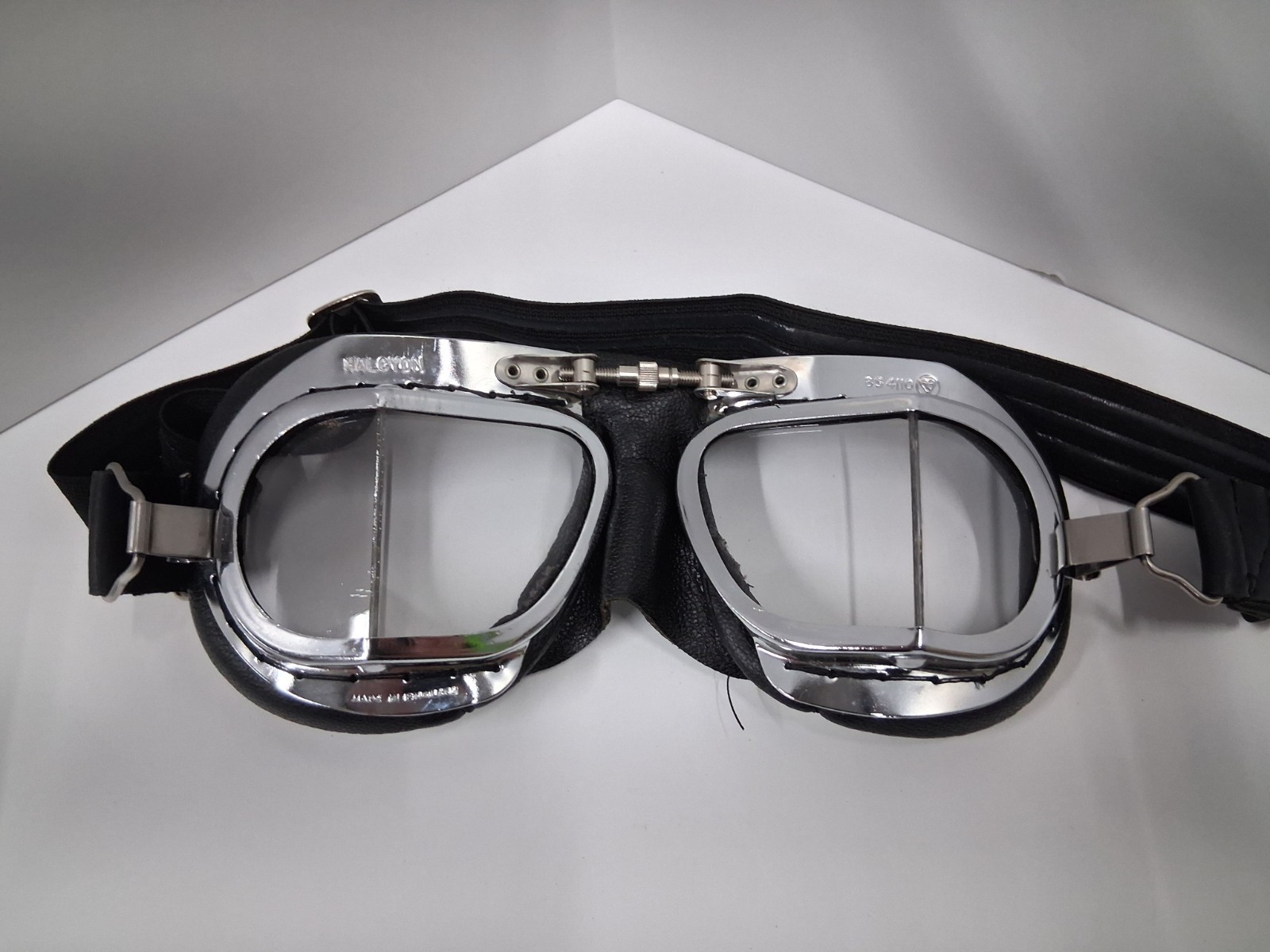 Halcyon Mark 9 Deluxe Motorcycle Goggles Classic Racing Aviation England