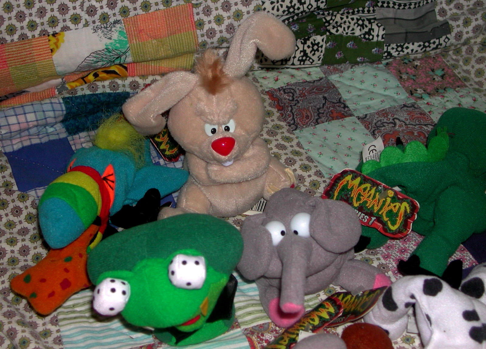 1 LOT OF 13 DIFFERENT MEANIES SERIES 1 STUFFED TOYS WITH TAGS