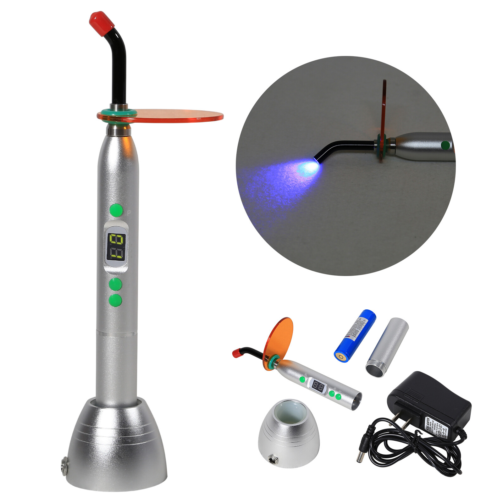 Dental LED Curing Light Lamp Cure Lamp Cordless 5W 4 colors
