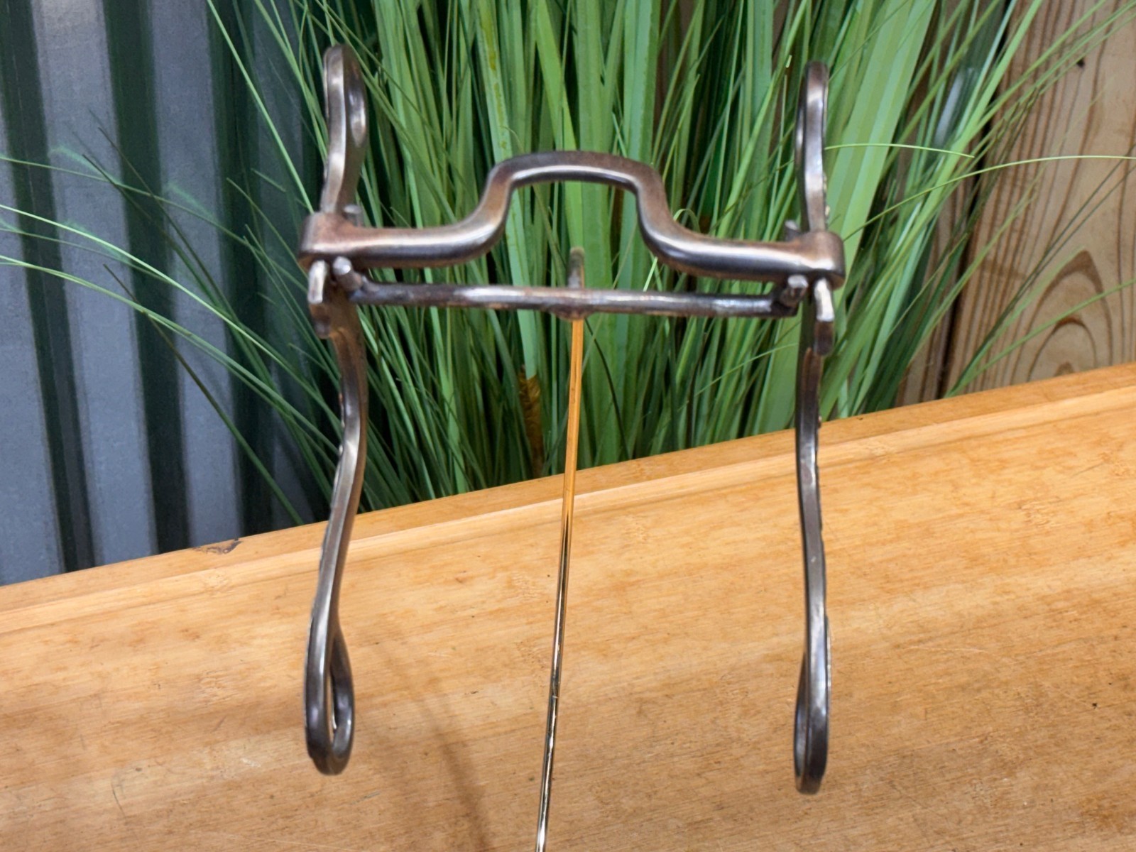 Teskey's Flat Shank Square Port Bit FSSQ ~ Silver Mounted Cheeks ~ 5"