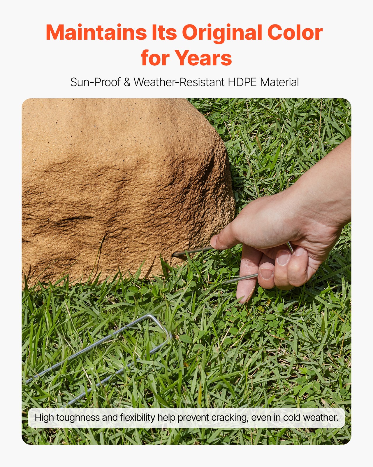 VEVOR Faux Landscape Rock Well Pump Cover Realistic Lightweight Sand Yellow S